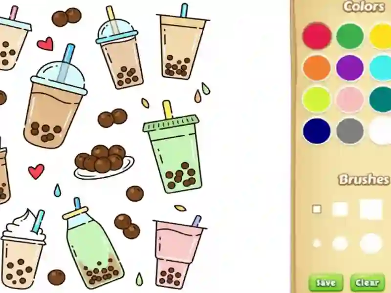 Spill Søt boba fargeleggingsbok for barn online