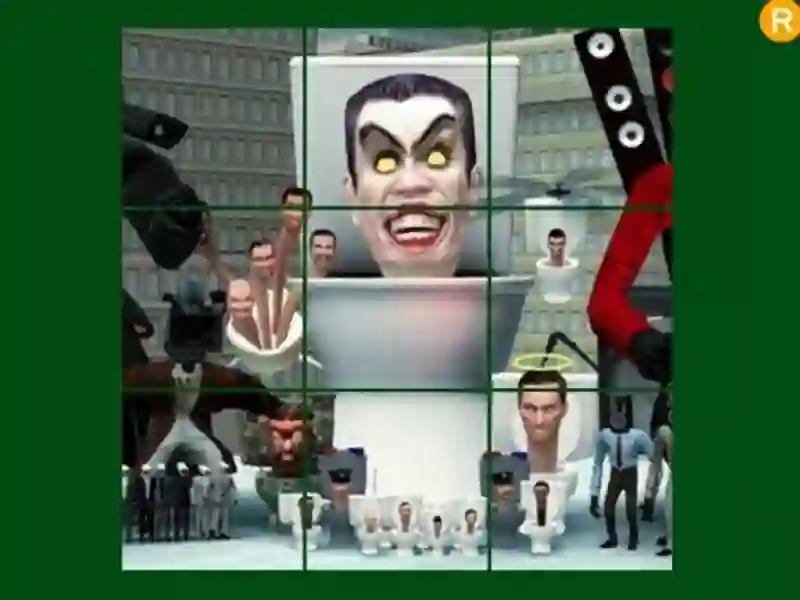 Spill Skibidi toalett skyve puslespill online