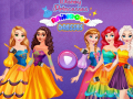 Spill Disney-prinsesser: Regnbuekjoler online