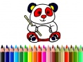Spill Tilbake til skolen: Panda Fargelegging online