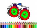Spill Tilbake til skolen: Fargelegge monstertrucker online