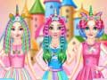 Spill Prinsessers Regnbue Einhorn Hårsalong online