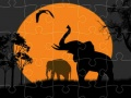 Spill Elefant Silhuett Puslespill online