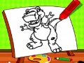 Spill Enkel Fargelegging Dinosaur for Barn online