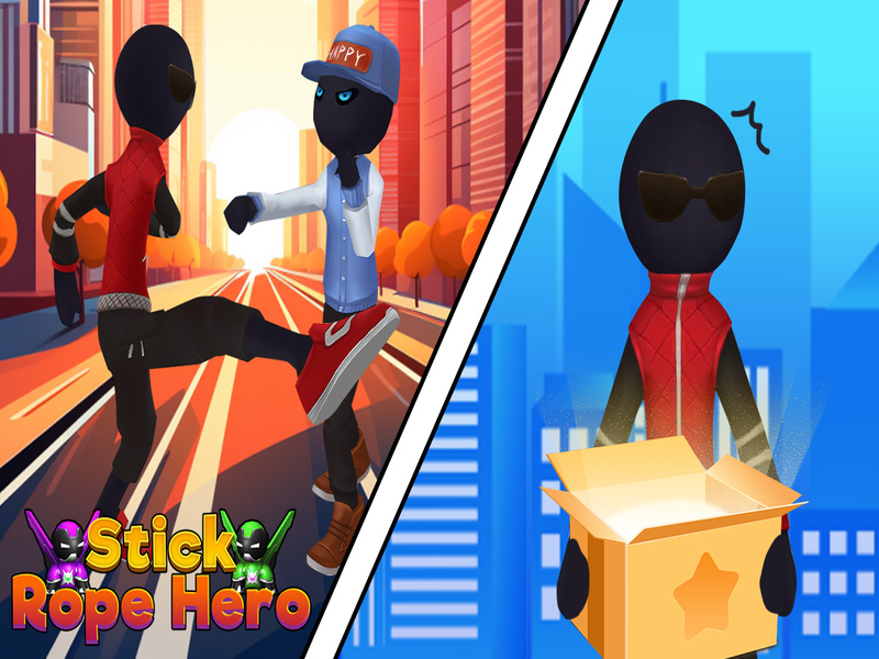 Spill Stick Rope Hero online