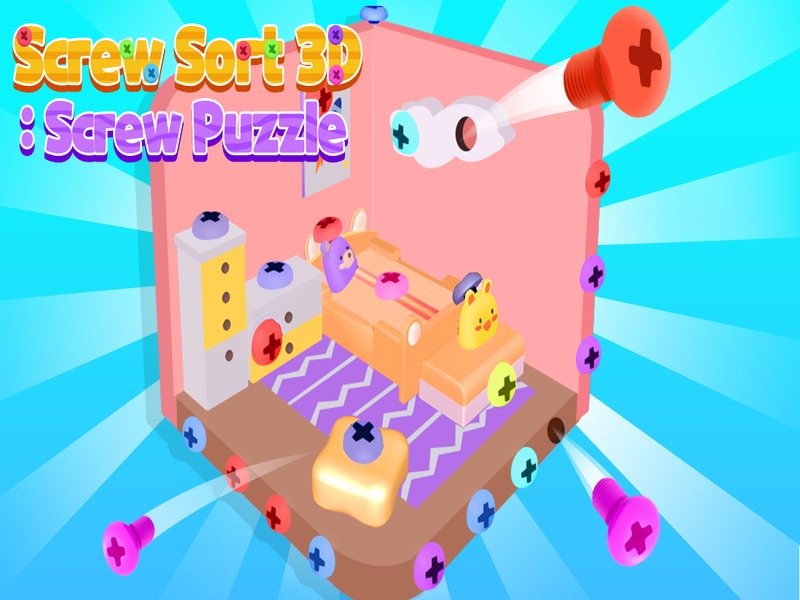 Spill Skrue sorter 3D: Skrue puslespill online