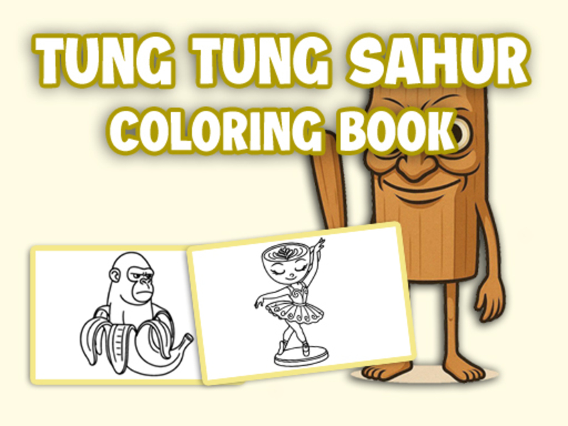 Spill Tung Tung Sahur Coloring Book online