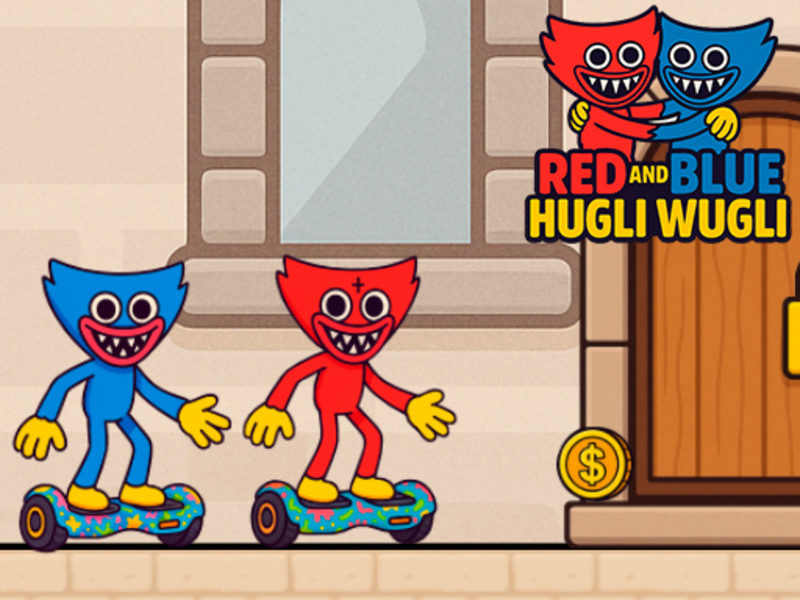 Spill Rød og blå Hugli Wugli online