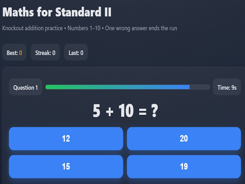 Spill Matematikk for standard II online